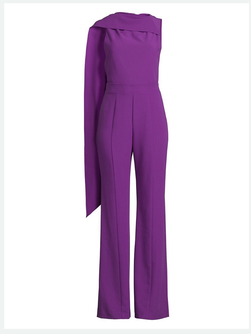 Black Halo One-Shoulder Scarf Jumpsuit - Purple